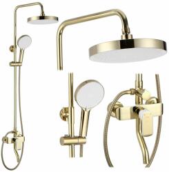Rea Coloana de dus cu baterie monocomanda auriu/alb Rea Bloom (5902557392896)