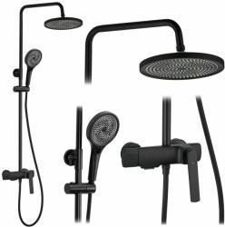 Rea Coloana de dus cu baterie monocomanda negru mat Rea Rebel (5902557390830)