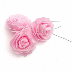  6 cm rózsaszín habrózsa szárral csillámmal (6-cm-rozsaszin-habrozsa-szarral-csillammal)