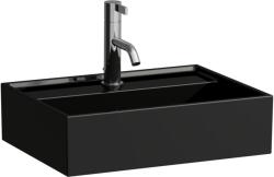 Laufen Kartell LAUFEN Mosdótál, alsó felülete csiszolt, túlfolyónyílás nélkül, egy csaplyukkal, Fényes Fekete H8183300201111 (H8183300201111)