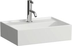 Laufen Kartell LAUFEN Mosdótál, alsó felülete csiszolt, túlfolyónyílás nélkül, egy csaplyukkal, Matt Fehér H8183307571111 (H8183307571111)