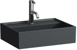 Laufen Kartell LAUFEN Mosdótál, alsó felülete csiszolt, túlfolyónyílás nélkül, egy csaplyukkal, Matt Grafit H8183307581111 (H8183307581111)