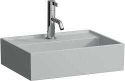 Laufen Kartell LAUFEN Mosdótál, alsó felülete csiszolt, túlfolyónyílás nélkül, egy csaplyukkal, Matt Szürke H8183307591111 (H8183307591111)
