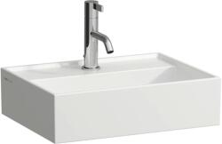 Laufen Kartell LAUFEN Mosdótál, alsó felülete csiszolt, túlfolyónyílás nélkül, egy csaplyukkal, Fehér LCC Active bevonattal H818330A001111 (H818330A001111)