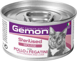 Gemon Cat Adult Sterilised Mousse with Chicken & Liver (96 x 85 g) 8.8 kg