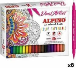 ALPINO Set de Carioci Alpino Dual Artist Multicolor (8 Unități)