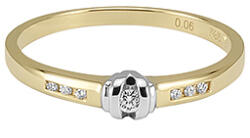 Moon Diamonds Gyémánt Köves Bicolour Eljegyzési Gyűrű (50-00329-1252F)
