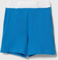 United Colors of Benetton gyerek pamut rövidnadrág állítható derekú - kék 150 - answear - 9 290 Ft