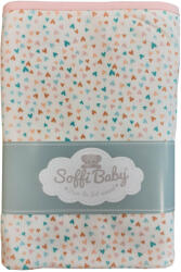 Soffi Baby takaró pamut dupla rózsaszín szívecskék 80x100cm - babymax