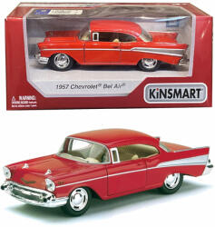 Kinsmart 1957 Chevrolet Bel Air dobozos kisautó - piros (KT5313)