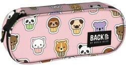 DERFORM BackUP tolltartó lányoknak, ovális, cipzáras, állatfigurás, rózsaszín