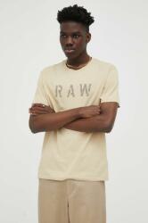 G-Star Raw pamut póló bézs, nyomott mintás - bézs S - answear - 10 990 Ft