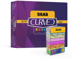  Radír, kerekített szélű, 8 db-os készletben, pasztell színekben, 30 klt/display Silka