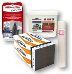 Masterplast Thermomaster (EPS-80) grafitos homlokzati hőszigetelő AKRIL ALAP rendszer Fehér 5cm (TM-GAA-5)