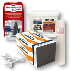 Masterplast Thermomaster (EPS-80) grafitos homlokzati hőszigetelő SZILIKON OPTIMUM rendszer Fehér 12cm (TM-GSO-12)