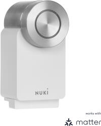  Nuki Intelligens elektronikus zár Smart Lock Pro 4. generációs, anyagtartó, fehér