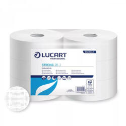  Toalettpapír 2 rétegű közületi átmérő: 26 cm 6 tekercs/csomag Strong 26 J Lucart _812204J hófehér (COR45200)