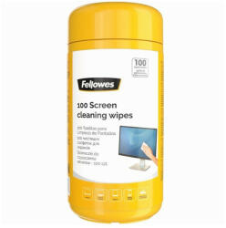  Tisztítókendő, képernyőhöz, Fellowes® 100lap, /csomag, (COR9970330)