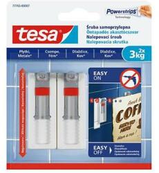 tesa Akasztócsavar, öntapadó, állítható, TESA Powerstrips® , sima felületre (77765-00007-00) - treewell