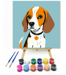  Szíves nyakörvvel - gyerek számfestő készlet