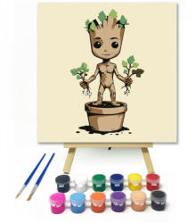  Barát zöld levelekkel - gyerek számfestő készlet