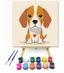  Szíves kutyus - gyerek számfestő készlet