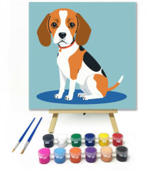  Édes beagle - gyerek számfestő készlet