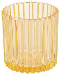 Altom Suport de lumânare din sticlă pentrulumânare de ceai, diametru 8, 5 cm, galben