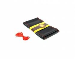 Alemarauto Husa volan din piele neagra cu gaurele , ac si ata rosie 2XL (ALM 030523-19)