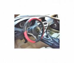 Alemarauto Husa volan marime M , diverse culori negru , gri , rosu , albastru cu striatii (ALM TCT-1142)