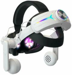VORTEX VR Curea Head Elite cu baterie de 8000 mAh + căști| pentru Meta Quest 3 (VVR.C4.STRAP.BATTERY.EAR.WHT.QUEST3.2024)