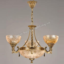 Bussy Lighting Lustra Avangard cu 3 Brate, Desing Clasic, Finisaj Bronz Antic - Bussy Lighting 3034-52-03