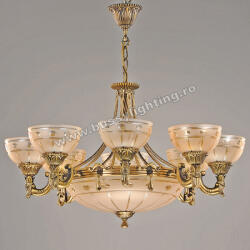 Bussy Lighting Lustra Versace cu 8 Brate, Desing Clasic, Finisaj Bronz Antic - Bussy Lighting 3033-52-08