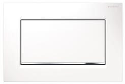 Geberit Sigma30 működtetőlap, öblítés-stop működtetésű, csavarral rögzíthető, fehér/fényes króm (GE-115.893.KJ.1)