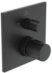 Ideal Standard Ceratherm C100 beépített termosztátos kádtöltő csaptelep színkészlet, 2 fogyasztó, silk black (fekete) (IS-A7522XG)