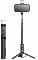 Techsuit Selfie Stick Wireless - Techsuit LED Tripod (Q12S) - Black (KF2311041)