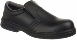 Portwest Pantofi albi autoclavabili pentru industria alimentara sau sanitara - Portwest Slip On S2 - negru, 48 (FW81BKR48)