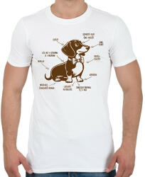 printfashion Tacskó részei - Férfi póló - Fehér (15962751)