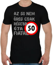 printfashion 50 éves Sz. - Férfi póló - Fekete (16107865)