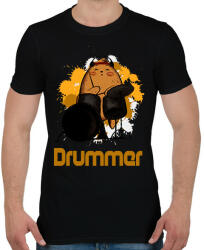 printfashion drummer - Férfi póló - Fekete (15930224)