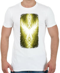 printfashion Szivárvány Híd - citrom - Férfi póló - Fehér (16003432)