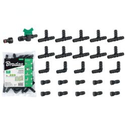 Bradas csepegtető rendszer csatlakozó készlet 27 db-os (DSWA20-SET1) - locsolotomlobolt