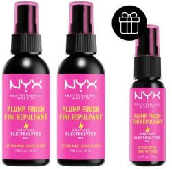 NYX Professional Makeup Plump Finish set 2x spray fixator 60 ml + spray fixator 30 ml pentru femei