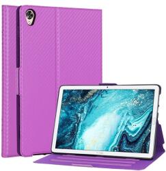 Gigapack Huawei MediaPad M6 10.8 WIFI tok álló (Flip, oldalra nyíló, karbon minta) lila (GP-90621)