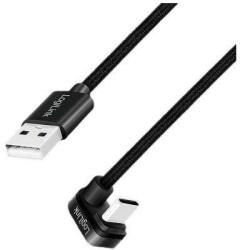 LogiLink Cablu de Date / Incarcare Logilink pentru Smartphone USB 2.0 Type-C (T) la 180 Grade la USB-A 2.0 (T) 2 x Ecranat Aluminiu 2M Negru (CU0193)