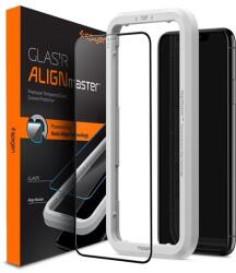 Spigen Alignmaster képernyővédő üveg (2.5D full cover, 0.3mm, 9H + segédkeret) fekete (AGL00106)