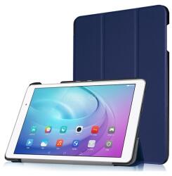 Gigapack Huawei Mediapad T2 10.0 Pro tok álló (Flip, oldalra nyíló, TRIFOLD asztali tartó funkció) sötétkék (GP-67891)