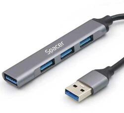 Spacer Hub Extern Spacer Porturi 1x USB 3.0 3x USB 2.0 Conectare prin USB 3.0 Cablu 1M Argintiu (SPHB-USB-4U-01)
