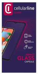Cellularline IMPACT GLASS CAPSULE Samsung Galaxy A30s (SM-A307F) képernyővédő üveg (2.5D full cover, íves, karcálló, ult (TEMPGCABGALA30SK)