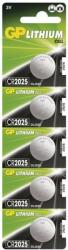 GP Batteries CR2025, lítium, 5 db buborékcsomagolásban (1042202515)
